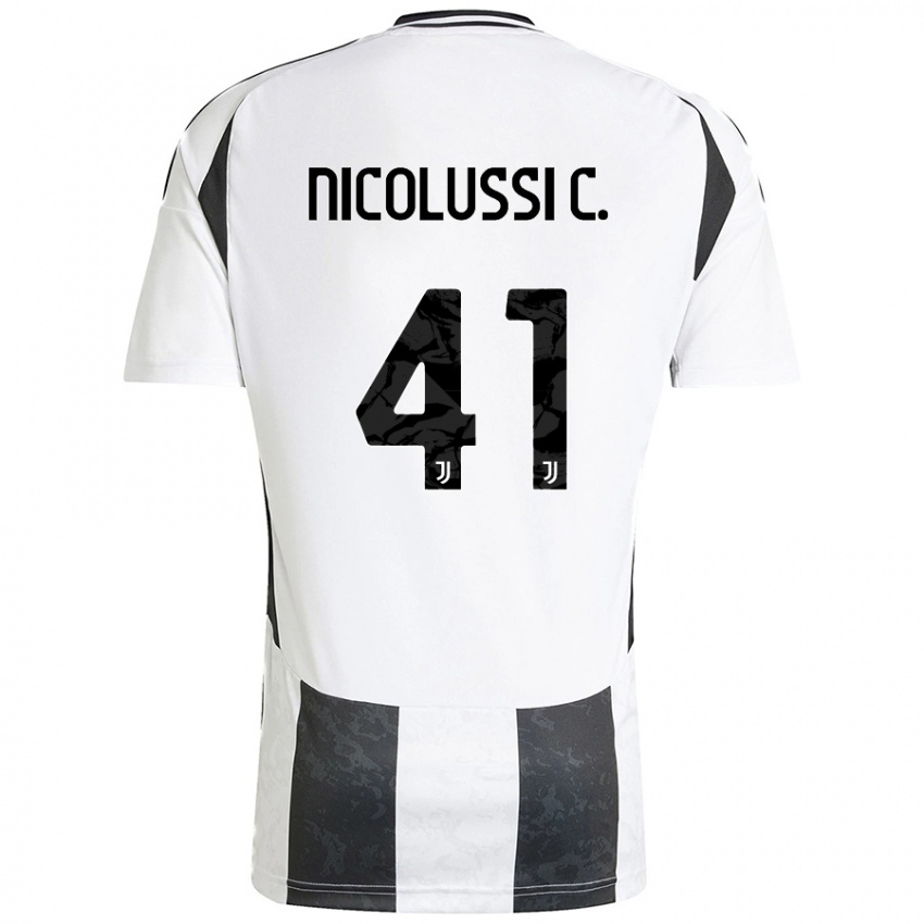 Criança Camisola Hans Nicolussi Caviglia #41 Preto Branco Principal 2024/25 Camisa Brasil