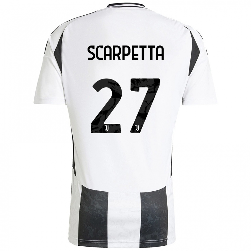 Criança Camisola Jacopo Scarpetta #27 Preto Branco Principal 2024/25 Camisa Brasil