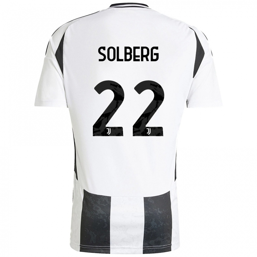 Criança Camisola Elias Solberg #22 Preto Branco Principal 2024/25 Camisa Brasil