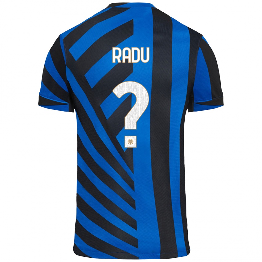 Criança Camisola Andrei Radu #0 Azul Preto Principal 2024/25 Camisa Brasil