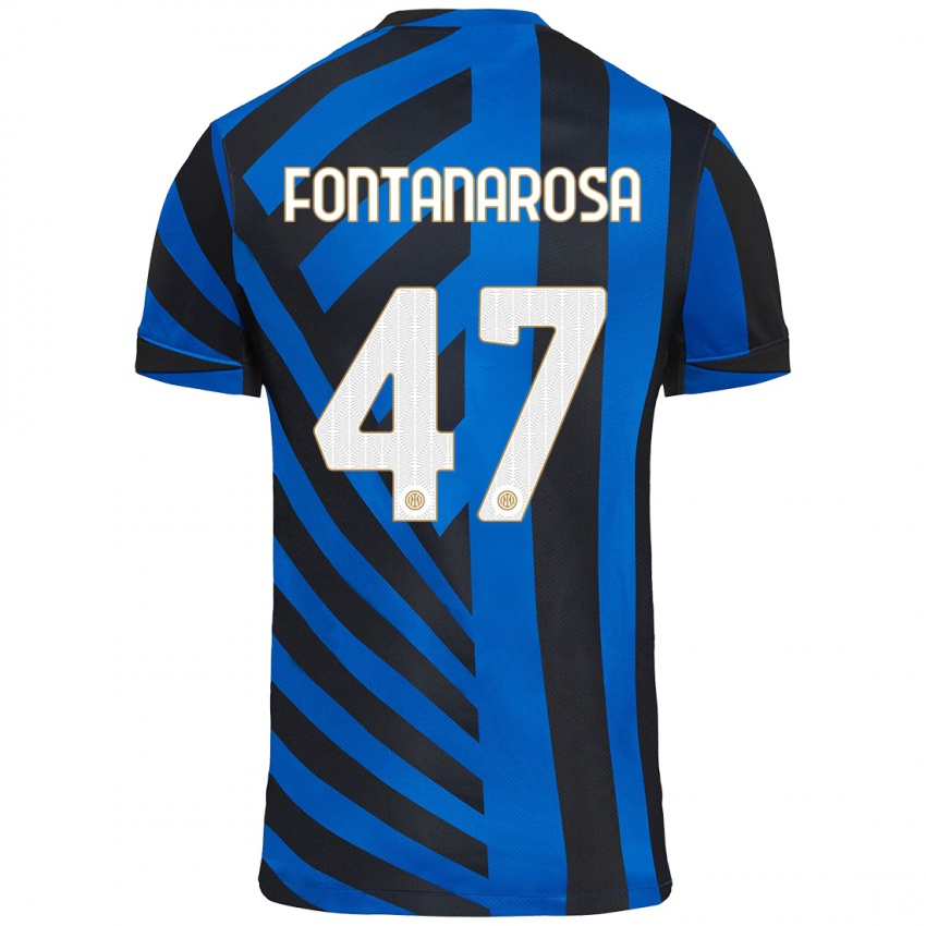 Criança Camisola Alessandro Fontanarosa #47 Azul Preto Principal 2024/25 Camisa Brasil