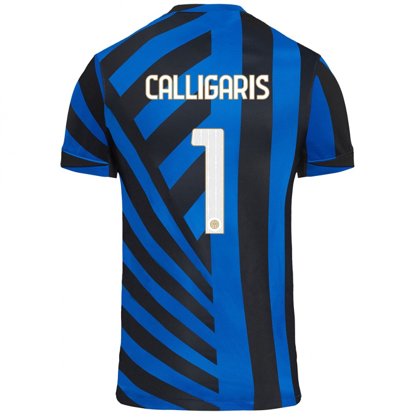 Criança Camisola Alessandro Calligaris #1 Azul Preto Principal 2024/25 Camisa Brasil