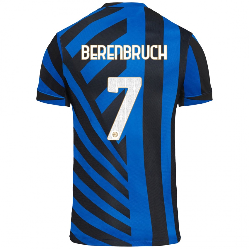 Criança Camisola Thomas Berenbruch #7 Azul Preto Principal 2024/25 Camisa Brasil