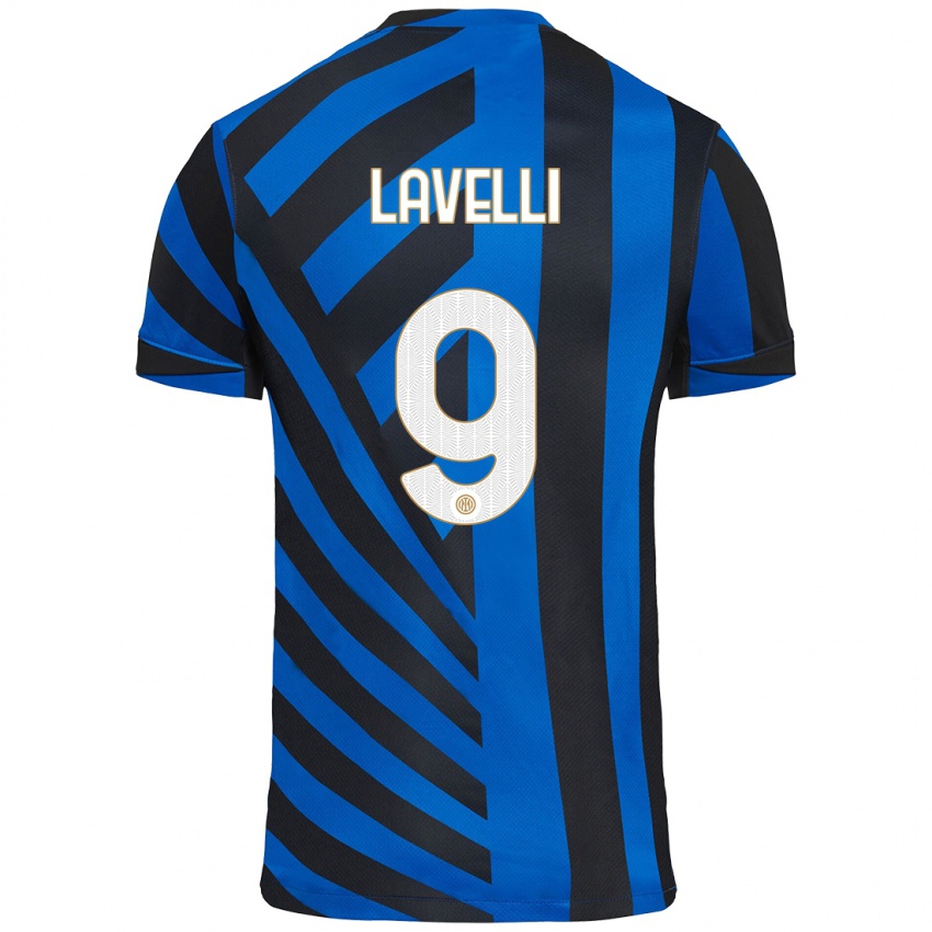 Criança Camisola Matteo Lavelli #9 Azul Preto Principal 2024/25 Camisa Brasil