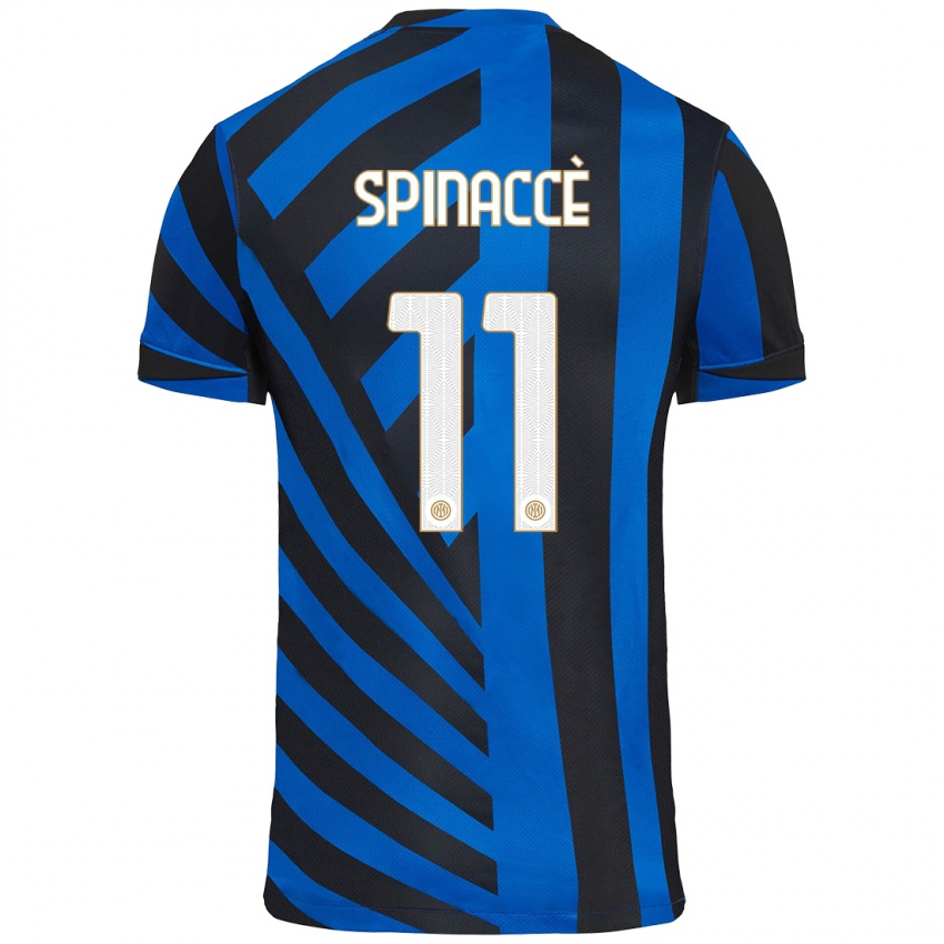 Criança Camisola Matteo Spinaccè #11 Azul Preto Principal 2024/25 Camisa Brasil