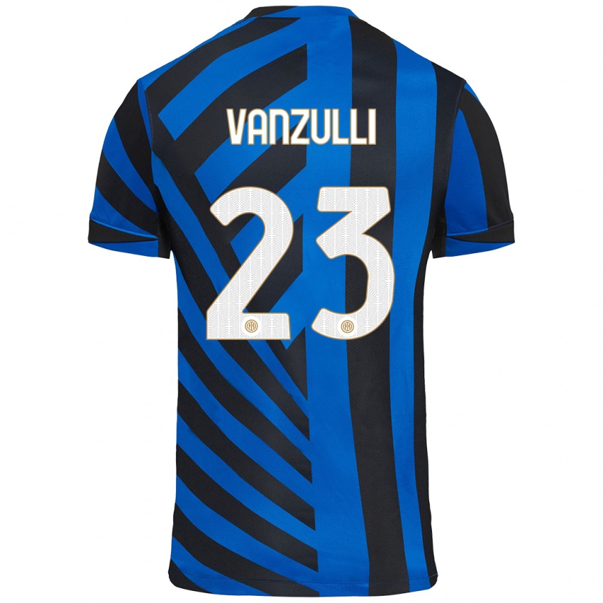 Criança Camisola Marco Vanzulli #23 Azul Preto Principal 2024/25 Camisa Brasil