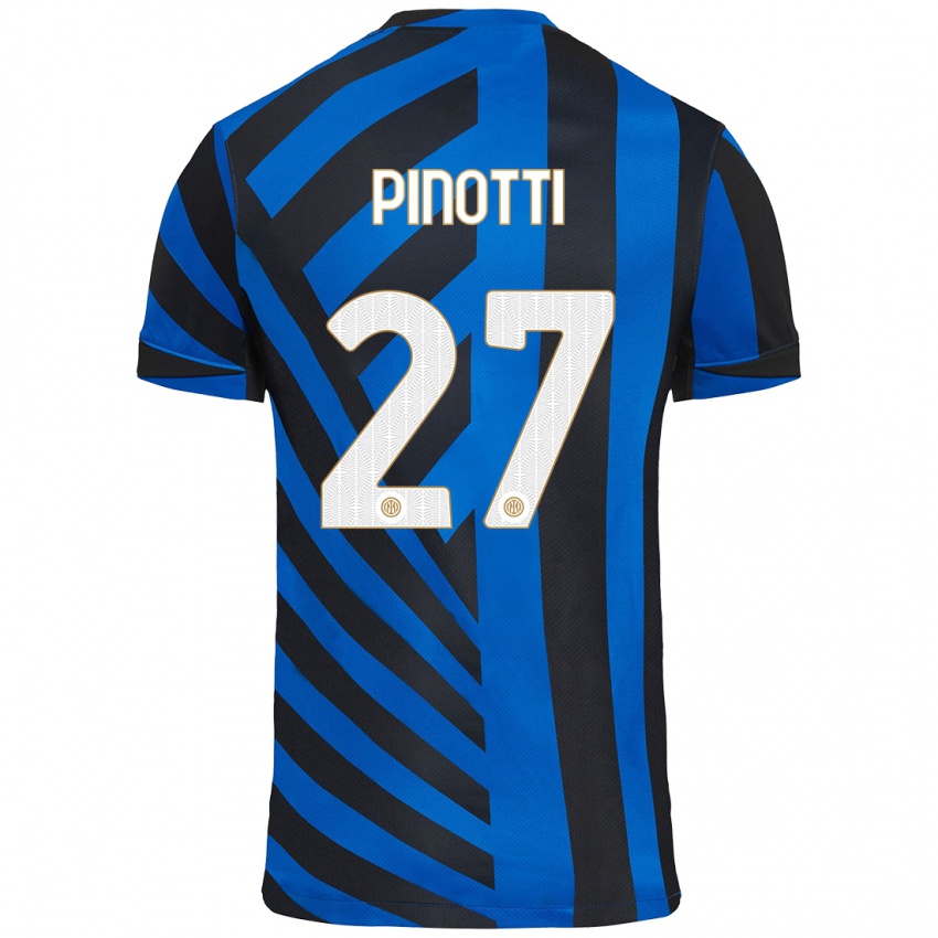 Criança Camisola Manuel Pinotti #27 Azul Preto Principal 2024/25 Camisa Brasil