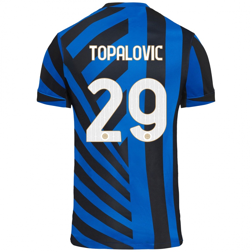 Criança Camisola Luka Topalovic #29 Azul Preto Principal 2024/25 Camisa Brasil