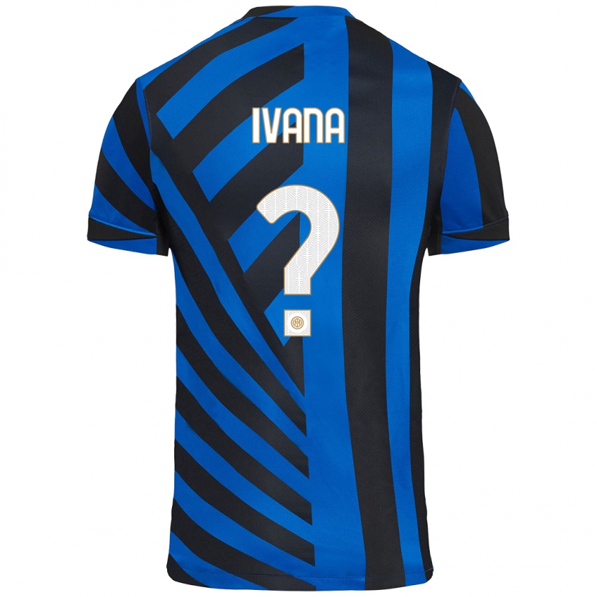 Criança Camisola Ivana Andrés #0 Azul Preto Principal 2024/25 Camisa Brasil