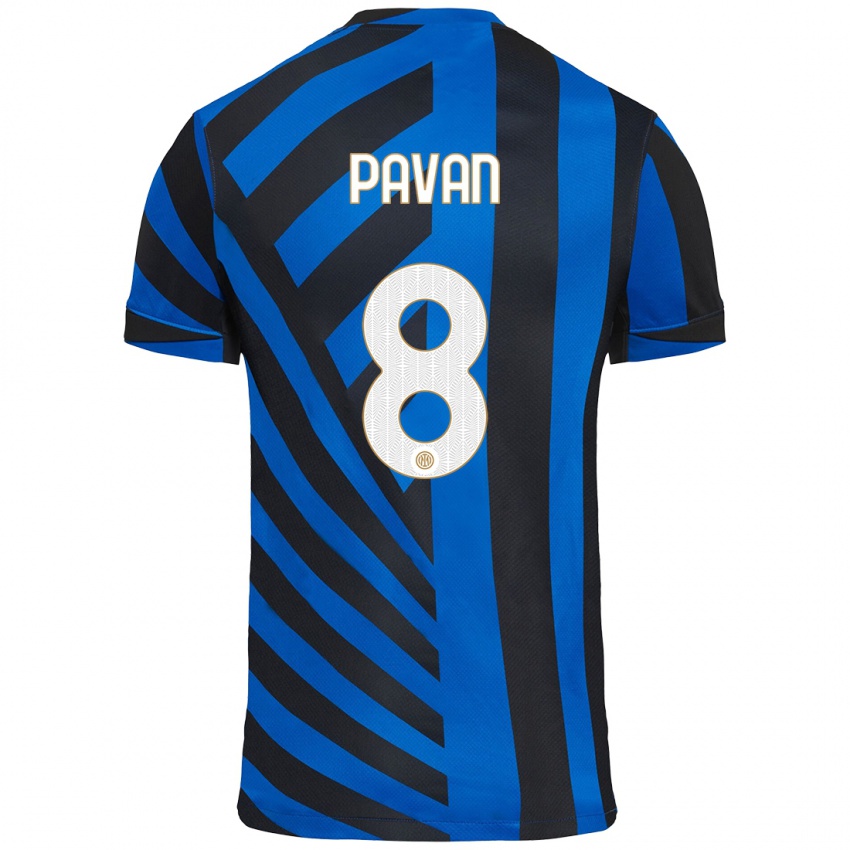 Criança Camisola Matilde Pavan #8 Azul Preto Principal 2024/25 Camisa Brasil