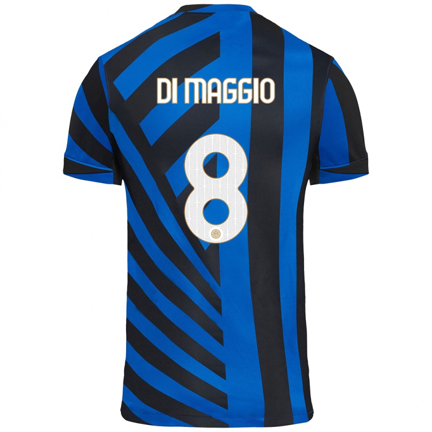 Criança Camisola Luca Di Maggio #8 Azul Preto Principal 2024/25 Camisa Brasil