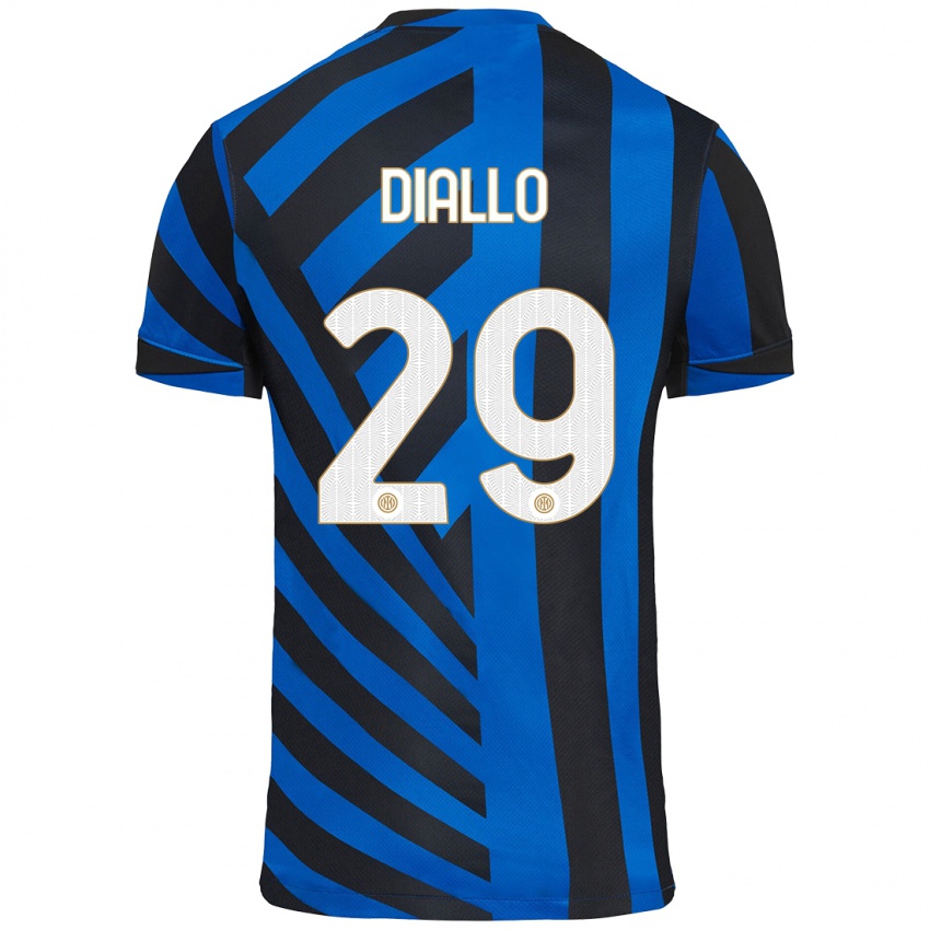 Criança Camisola Oumar Diallo #29 Azul Preto Principal 2024/25 Camisa Brasil