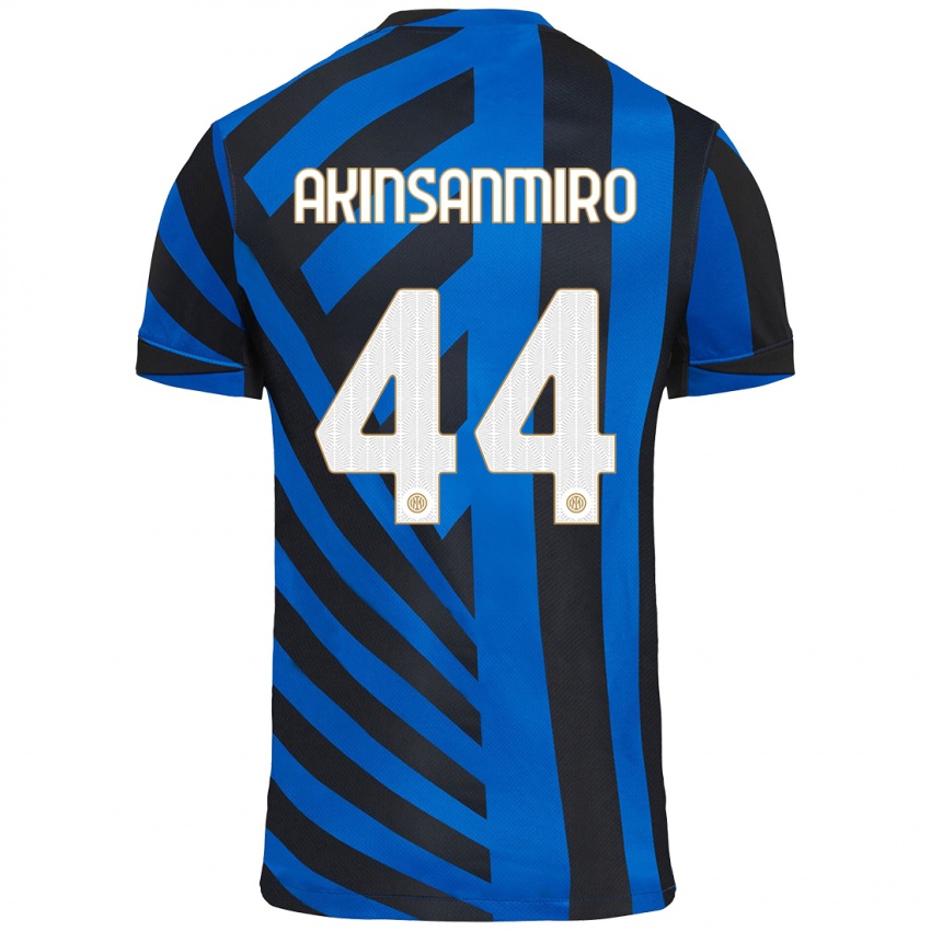 Criança Camisola Ebenezer Akinsanmiro #44 Azul Preto Principal 2024/25 Camisa Brasil