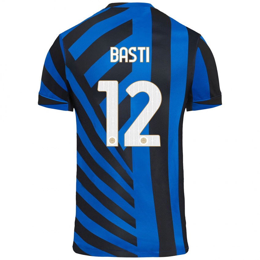 Criança Camisola Matteo Basti #12 Azul Preto Principal 2024/25 Camisa Brasil