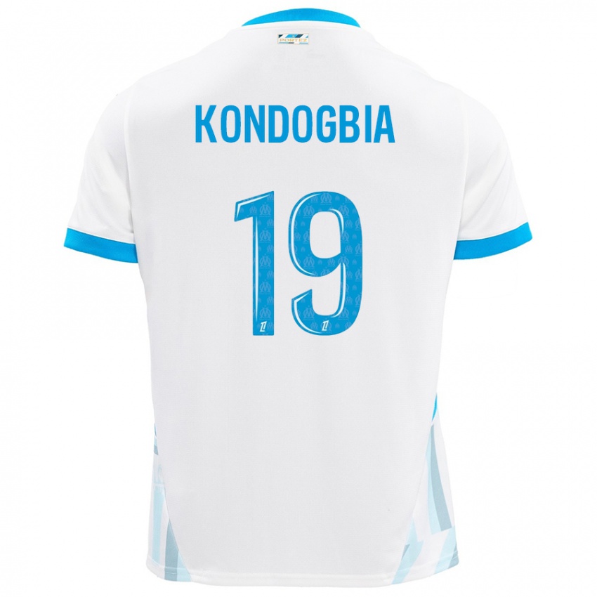 Criança Camisola Geoffrey Kondogbia #19 Céu Branco Azul Principal 2024/25 Camisa Brasil