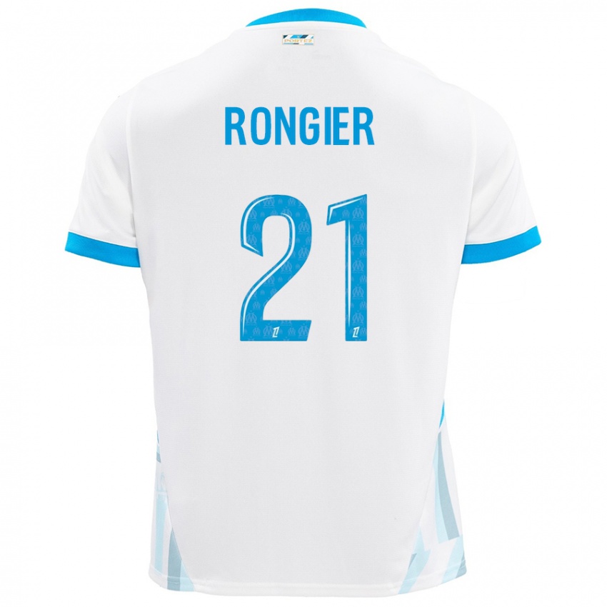 Criança Camisola Valentin Rongier #21 Céu Branco Azul Principal 2024/25 Camisa Brasil