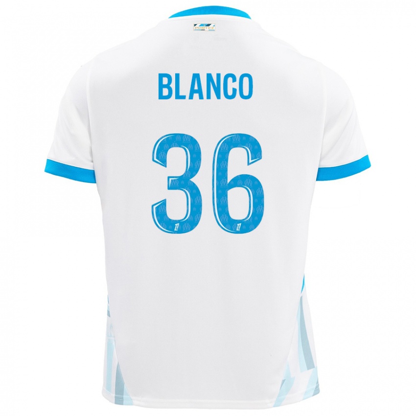 Criança Camisola Ruben Blanco #36 Céu Branco Azul Principal 2024/25 Camisa Brasil