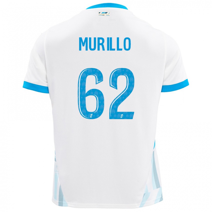 Criança Camisola Amir Murillo #62 Céu Branco Azul Principal 2024/25 Camisa Brasil