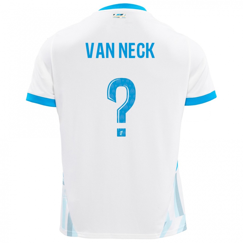 Criança Camisola Jelle Van Neck #0 Céu Branco Azul Principal 2024/25 Camisa Brasil