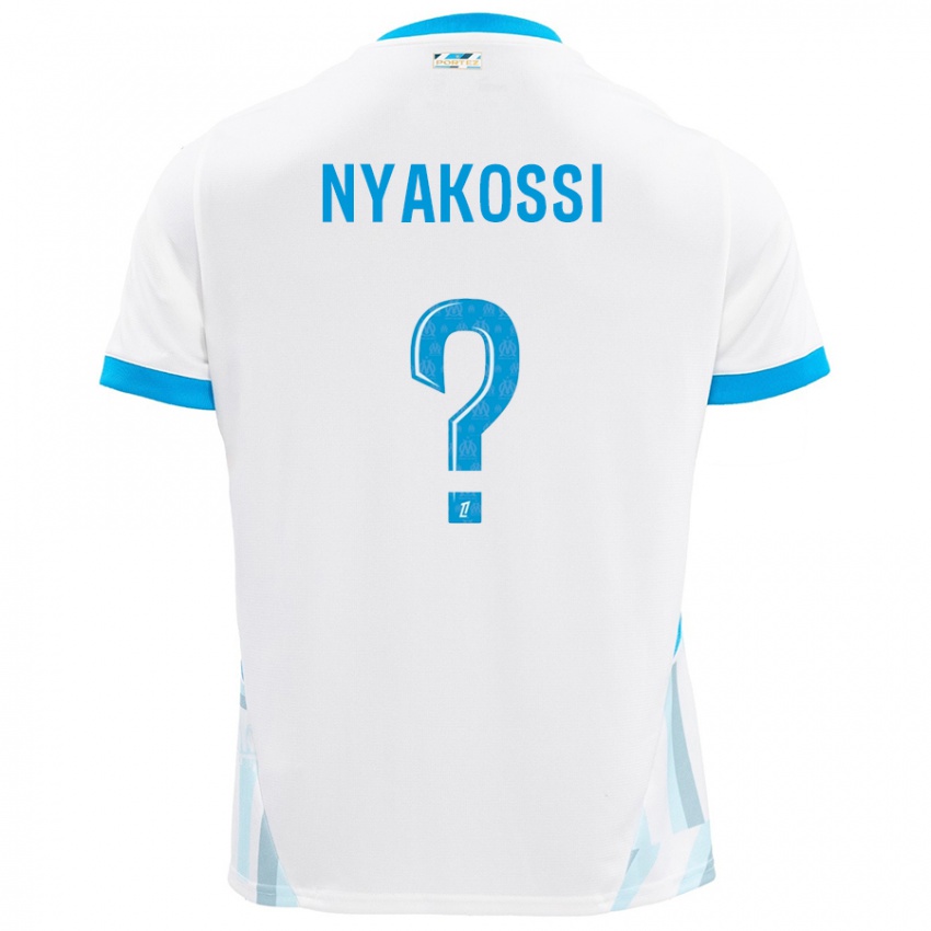 Criança Camisola Roggerio Nyakossi #0 Céu Branco Azul Principal 2024/25 Camisa Brasil