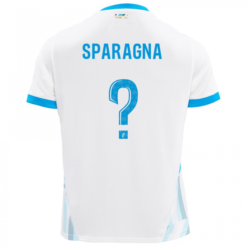 Criança Camisola Stéphane Sparagna #0 Céu Branco Azul Principal 2024/25 Camisa Brasil