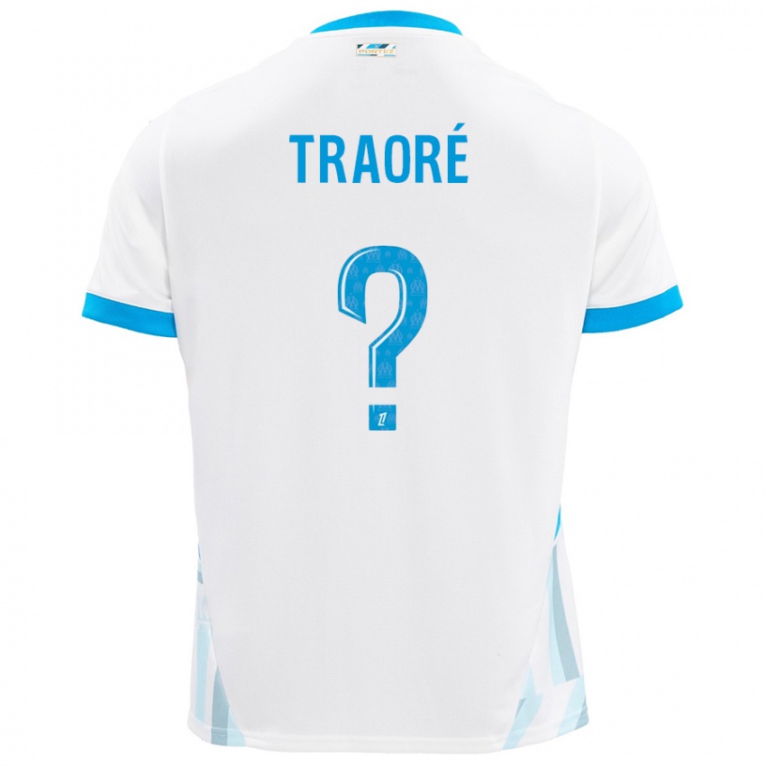 Criança Camisola Soumaïla Traoré #0 Céu Branco Azul Principal 2024/25 Camisa Brasil