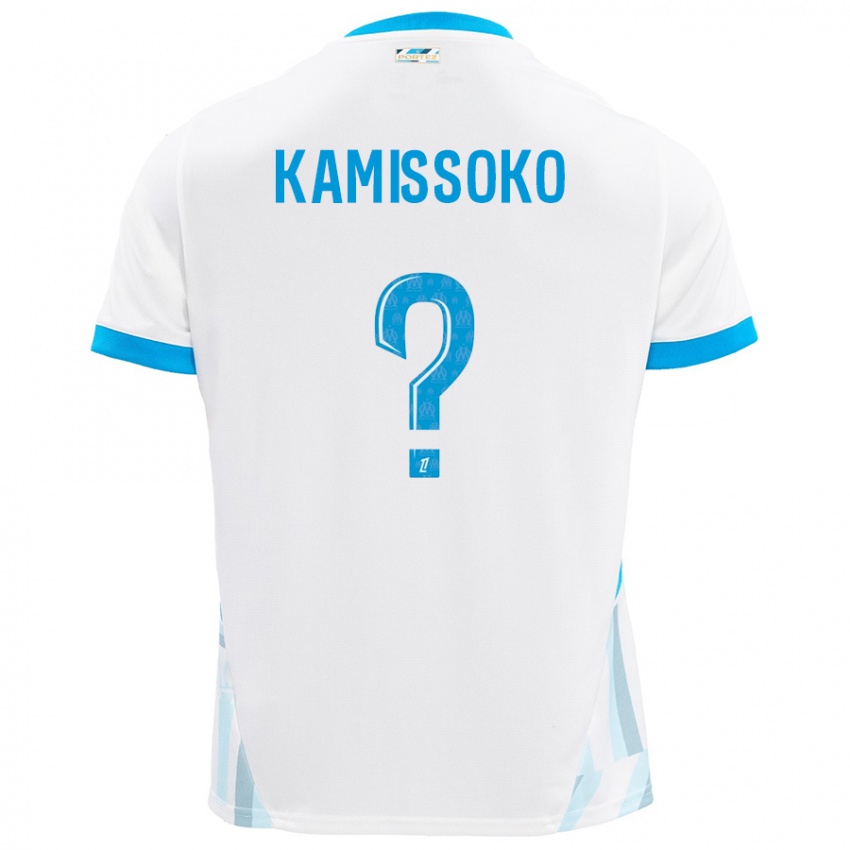 Criança Camisola Nouhoum Kamissoko #0 Céu Branco Azul Principal 2024/25 Camisa Brasil