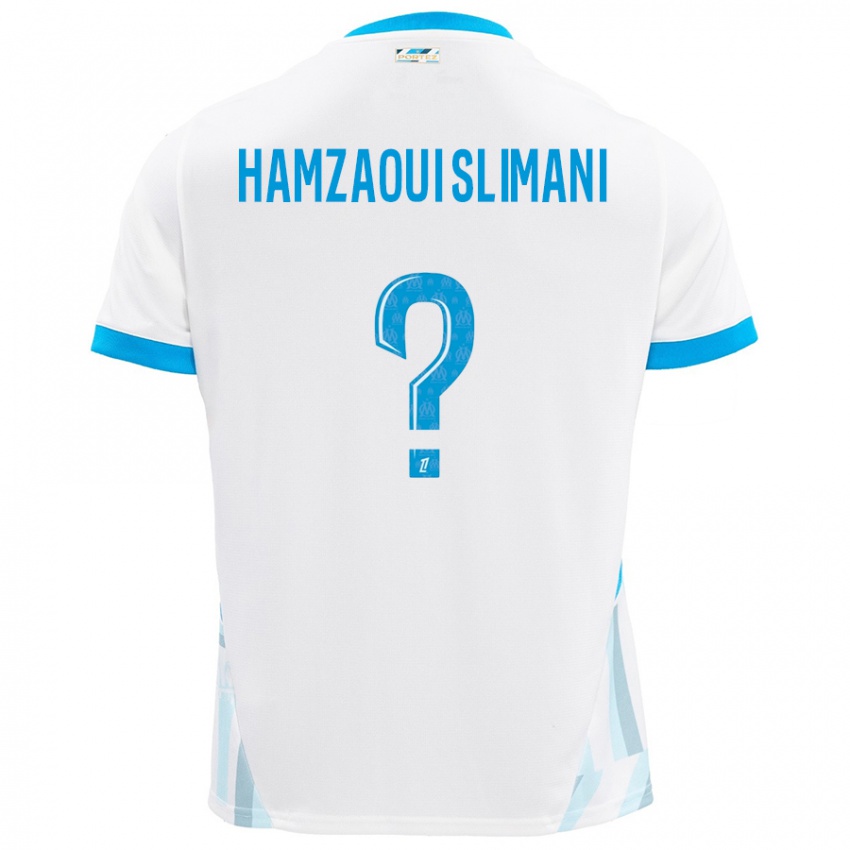 Criança Camisola Hilan Hamzaoui Slimani #0 Céu Branco Azul Principal 2024/25 Camisa Brasil