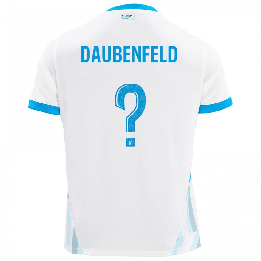 Criança Camisola Lucas Daubenfeld #0 Céu Branco Azul Principal 2024/25 Camisa Brasil