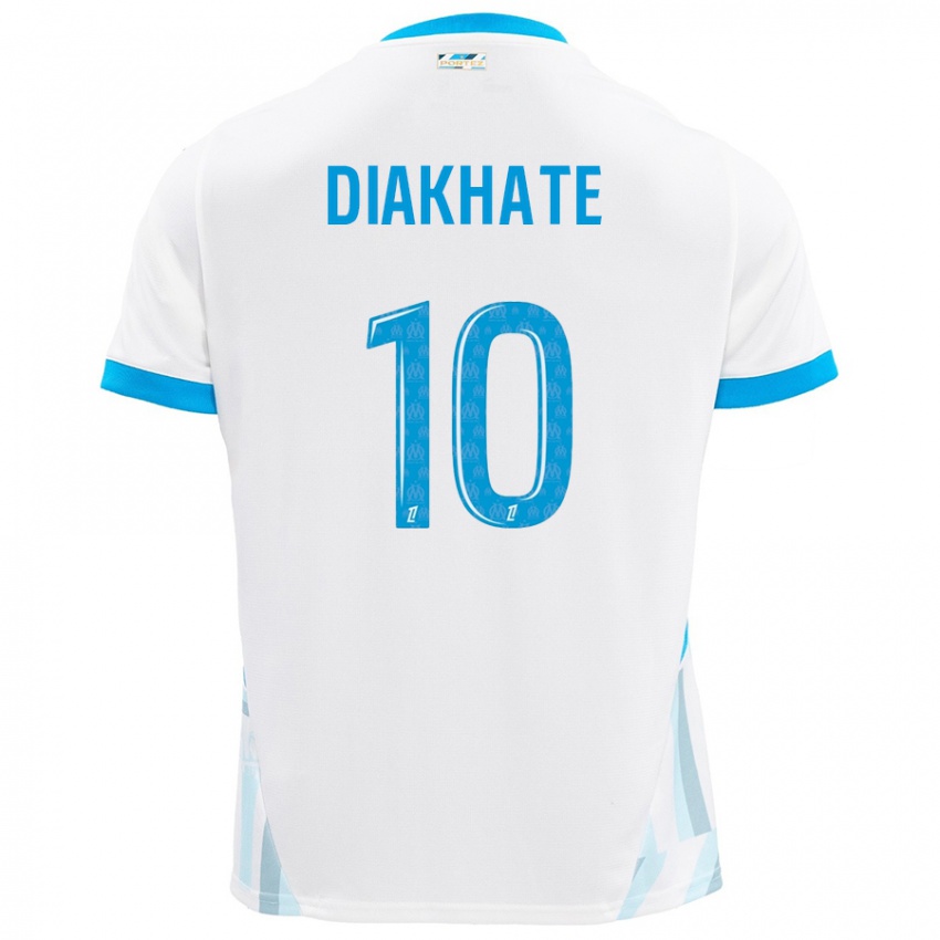 Criança Camisola Ndeye Awa Diakhaté #10 Céu Branco Azul Principal 2024/25 Camisa Brasil