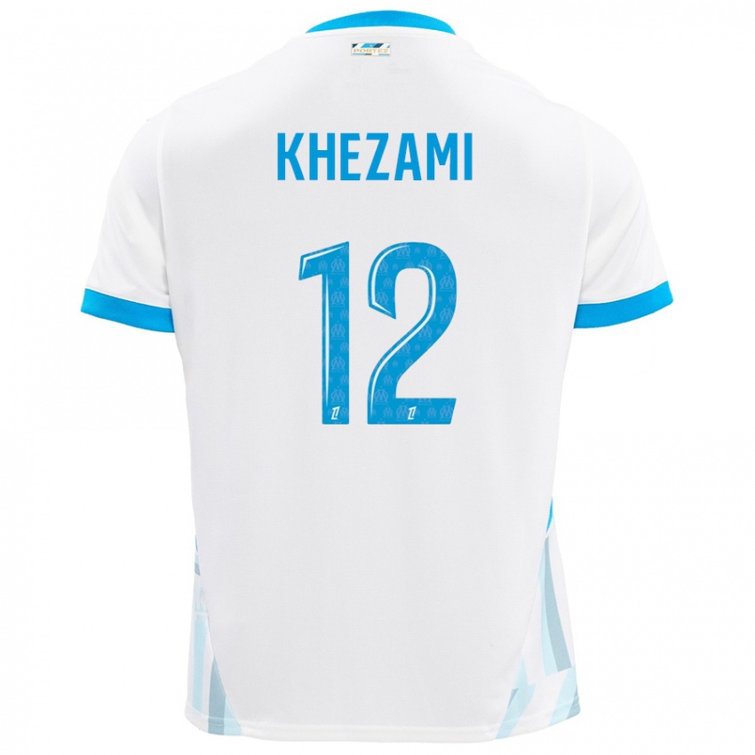 Criança Camisola Roselène Khezami #12 Céu Branco Azul Principal 2024/25 Camisa Brasil