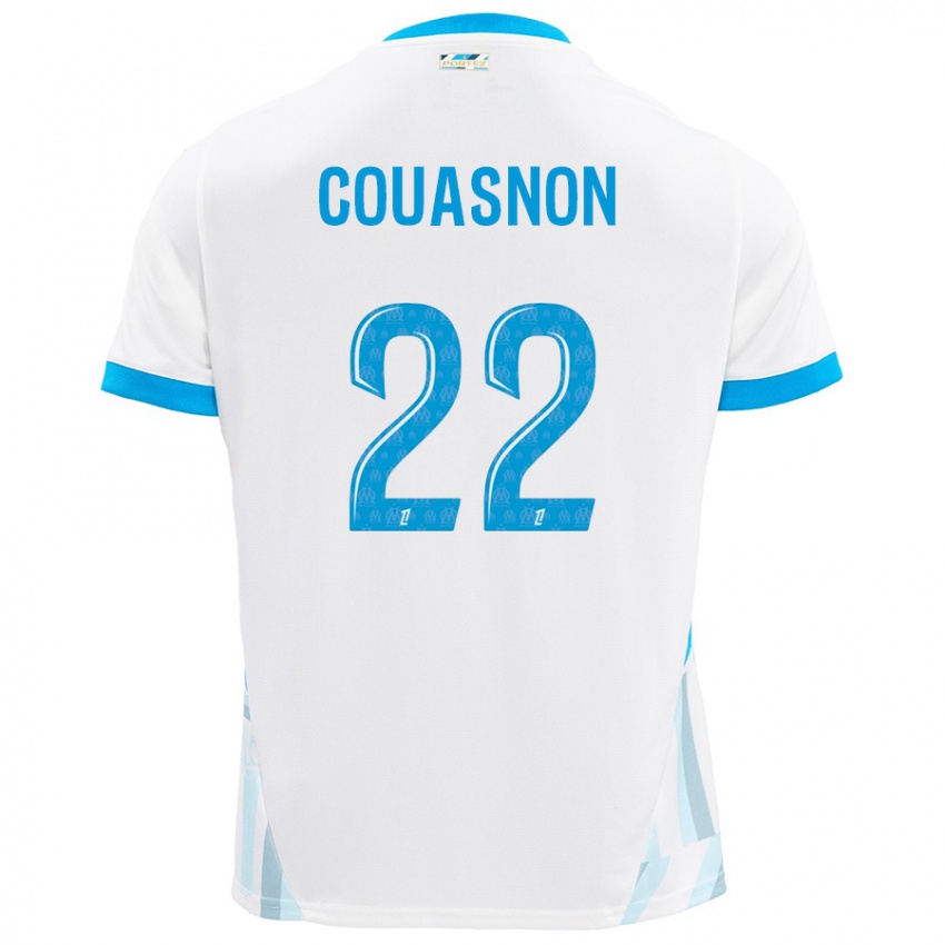 Criança Camisola Roxane Couasnon #22 Céu Branco Azul Principal 2024/25 Camisa Brasil