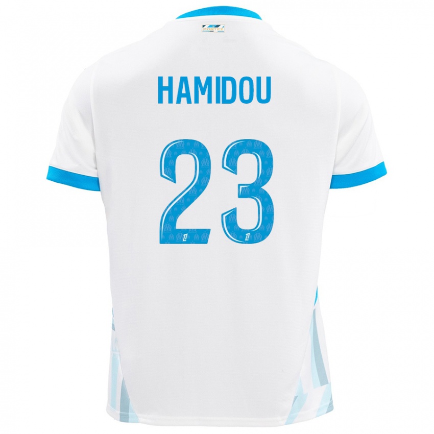 Criança Camisola Jamila Hamidou #23 Céu Branco Azul Principal 2024/25 Camisa Brasil