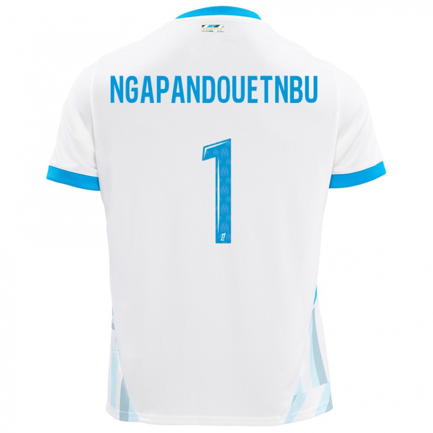 Criança Camisola Simon Ngapandouetnbu #1 Céu Branco Azul Principal 2024/25 Camisa Brasil