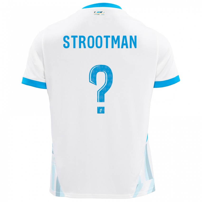 Criança Camisola Kevin Strootman #0 Céu Branco Azul Principal 2024/25 Camisa Brasil