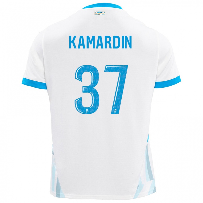 Criança Camisola Aaron Kamardin #37 Céu Branco Azul Principal 2024/25 Camisa Brasil