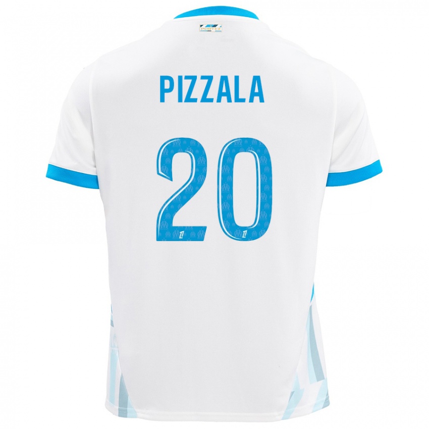 Criança Camisola Caroline Pizzala #20 Céu Branco Azul Principal 2024/25 Camisa Brasil