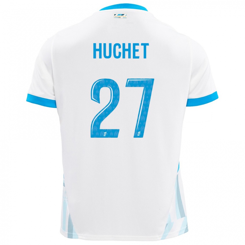 Criança Camisola Sarah Huchet #27 Céu Branco Azul Principal 2024/25 Camisa Brasil