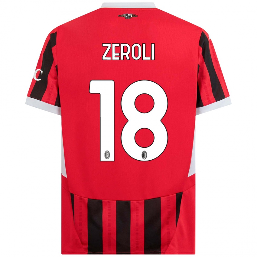 Criança Camisola Kevin Zeroli #18 Vermelho Preto Principal 2024/25 Camisa Brasil