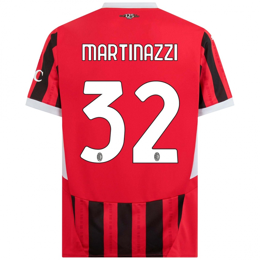 Criança Camisola Luca Martinazzi #32 Vermelho Preto Principal 2024/25 Camisa Brasil