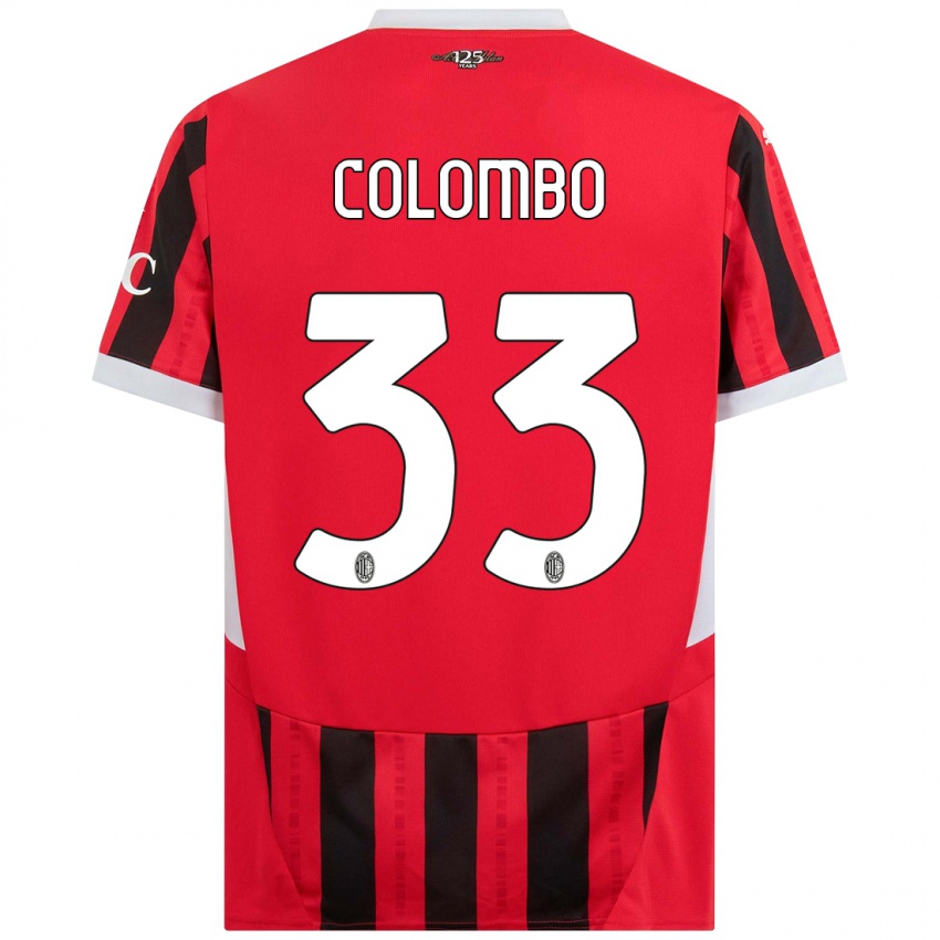 Criança Camisola Federico Colombo #33 Vermelho Preto Principal 2024/25 Camisa Brasil