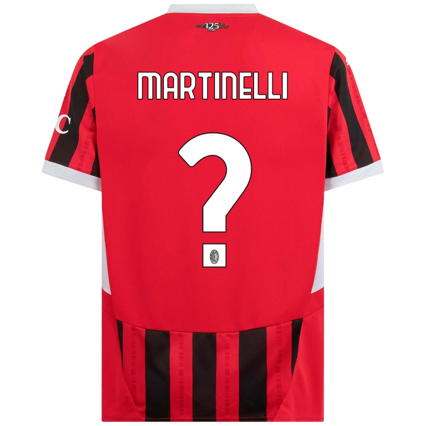 Criança Camisola Riccardo Martinelli #0 Vermelho Preto Principal 2024/25 Camisa Brasil