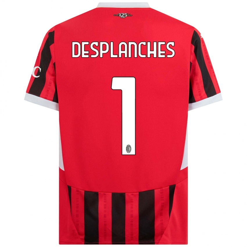 Criança Camisola Sebastiano Desplanches #1 Vermelho Preto Principal 2024/25 Camisa Brasil