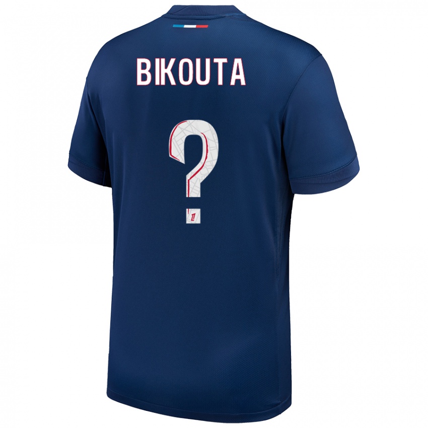 Criança Camisola Dan-Patrice Bikouta #0 Azul Marinho Branco Principal 2024/25 Camisa Brasil