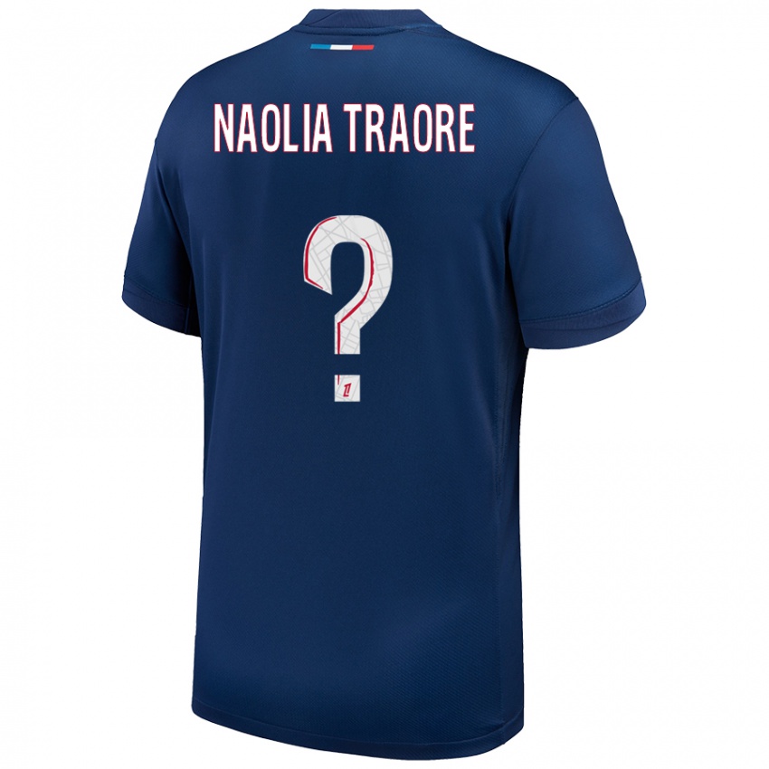 Criança Camisola Naolia Traore #0 Azul Marinho Branco Principal 2024/25 Camisa Brasil