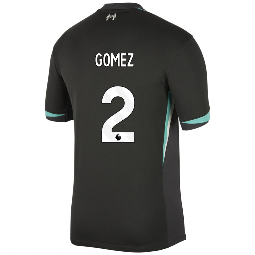 Criança Camisola Joe Gomez #2 Preto Antracite Branco Alternativa 2024/25 Camisa Brasil