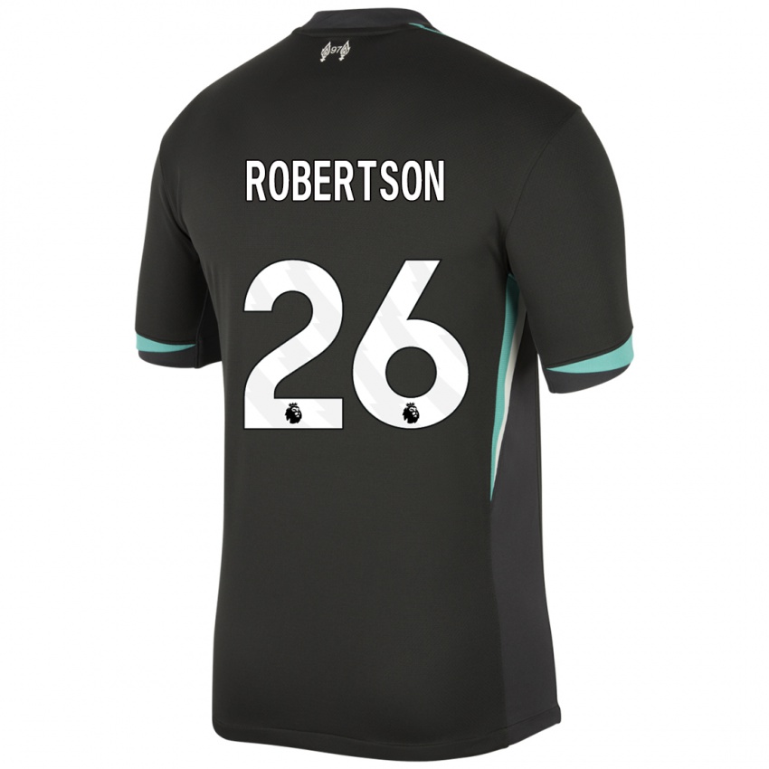 Criança Camisola Andrew Robertson #26 Preto Antracite Branco Alternativa 2024/25 Camisa Brasil