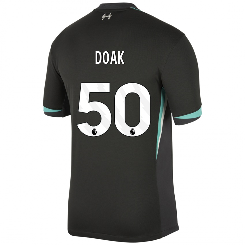 Criança Camisola Ben Doak #50 Preto Antracite Branco Alternativa 2024/25 Camisa Brasil