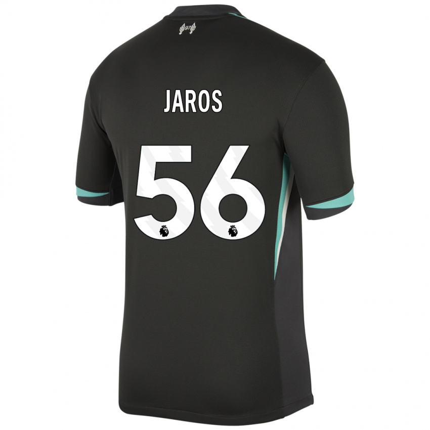 Criança Camisola Vitezslav Jaros #56 Preto Antracite Branco Alternativa 2024/25 Camisa Brasil