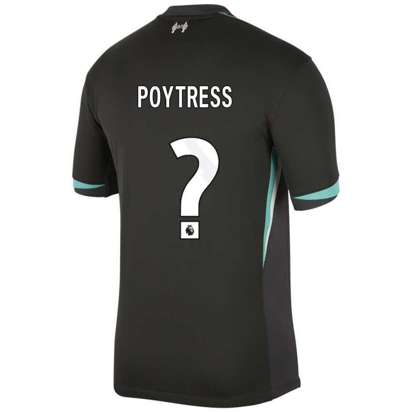 Criança Camisola Jacob Poytress #0 Preto Antracite Branco Alternativa 2024/25 Camisa Brasil